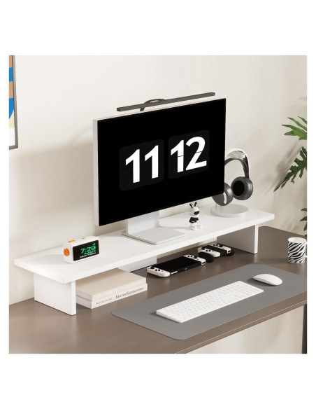 Soporte Elevado para Monitor LA QUEENIE con Luz LED Blanco