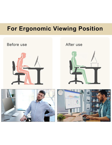 Soporte Elevado para Monitor LA QUEENIE con Luz LED Blanco