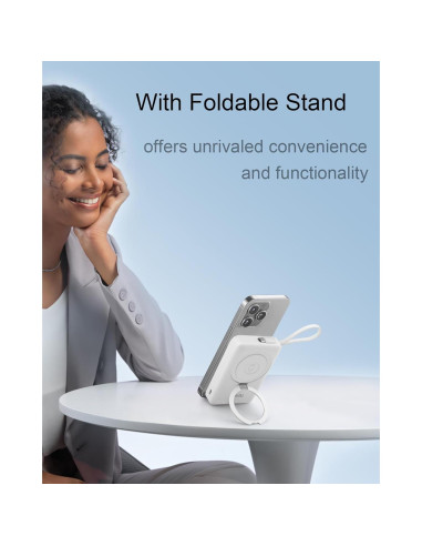 Banco de Poder Magnético Miady 10000mAh Carga Rápida 35W