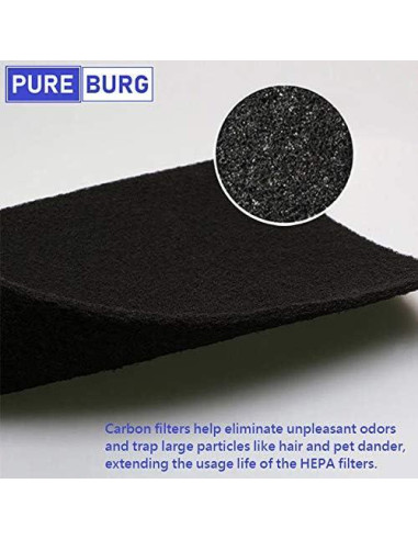Filtro de Carbono PUREBURG 40.64 x 121.92 cm para Aire
