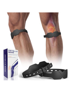 Correa Ajustable para Rodilla CJing - Soporte Tendón Patelar Negro