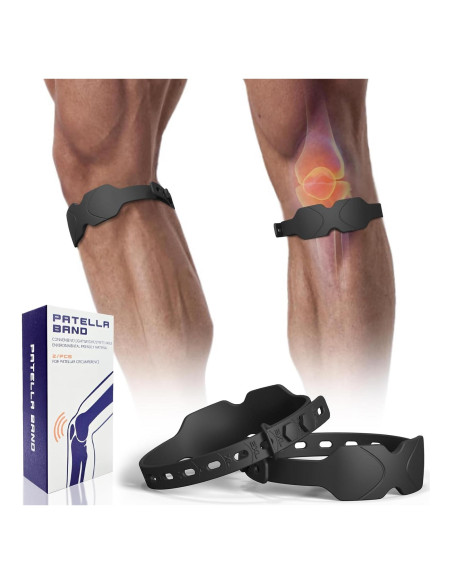 Correa Ajustable para Rodilla CJing - Soporte Tendón Patelar Negro