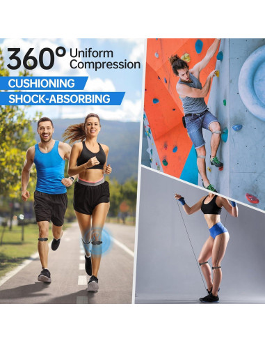 Correa Ajustable para Rodilla CJing - Soporte Tendón Patelar Negro