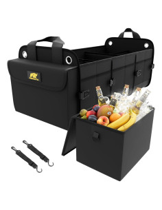 Organizador de Maletero MIKKUPPA con Nevera 100L Plegable Negro