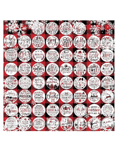 Kit de Plantillas Navideñas Reutilizables 60 Piezas 7.62cm