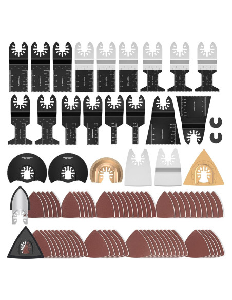Kit de Cuchillas Oscilantes 87Pcs Kyoffiie para Metal y Madera