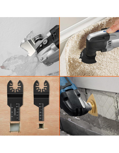 Kit de Cuchillas Oscilantes 87Pcs Kyoffiie para Metal y Madera