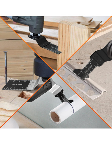 Kit de Cuchillas Oscilantes 87Pcs Kyoffiie para Metal y Madera