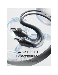 Cable de Carga USB-C LISEN 100W 3M Silicona Suave Negro 2