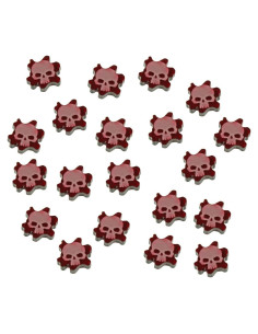 Fichas de Herida LITKO para Warhammer Kill Team (15) Rojo