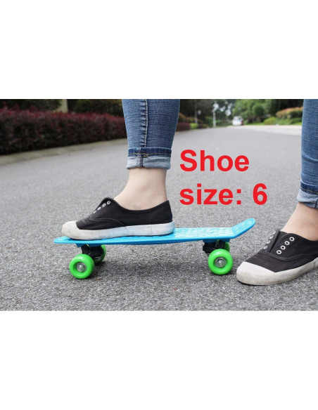 Mini Skateboard SK8MEMO Azul 43 cm para Niños Principiantes