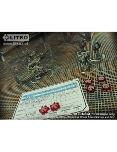 Fichas de Herida LITKO para Warhammer Kill Team (15) Rojo 2