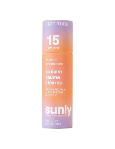 Bálsamo Labial ATTITUDE Coco SPF 15 Vegano 8.5 g
