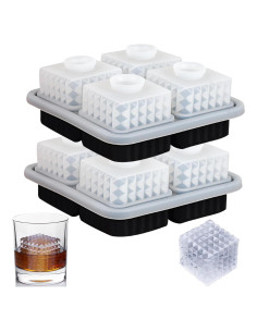 Molde de Cubos de Hielo Aibirui 2 Pulgadas con Tapa - Silicona