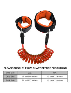 Enlace de Muñeca Antipérdida Blisstime 1.5m Naranja 2