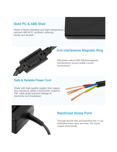 Adaptador de Alimentación 12V 6A ALITOVE Transformador 72W