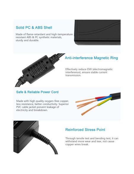 Adaptador de Alimentación 12V 6A ALITOVE Transformador 72W