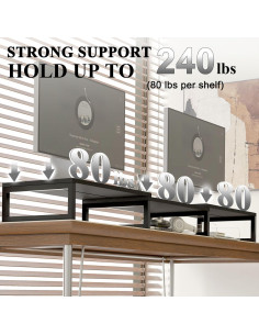 Soporte para Doble Monitor TEAMIX Ajustable 3 Estantes 240 kg 2