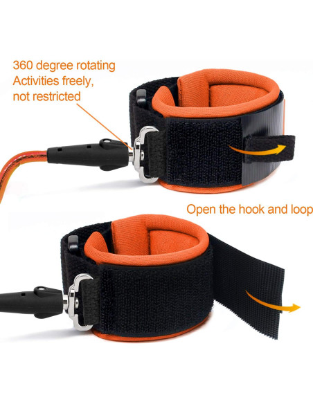 Enlace de Muñeca Antipérdida Blisstime 1.5m Naranja