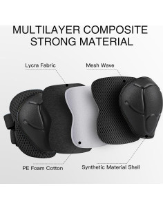 Conjunto de Protección Infantil 6 Piezas WayEee - Rodilleras, Coderas y Muñequera 2