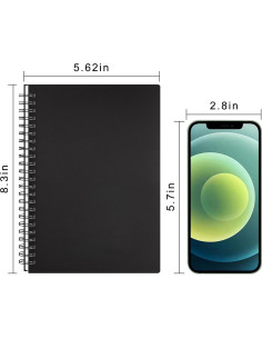 Cuaderno Espiral A5 Surard Negro con Papel Grueso 80GSM 2