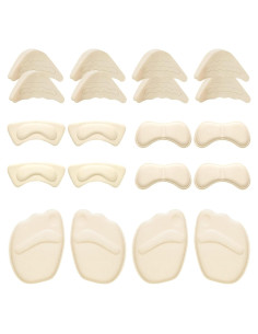 Geyoga Almohadillas para Talón y Dedos - 12 Pares Ajustables