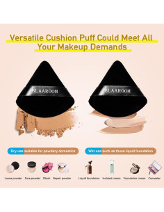 Esponjas de Maquillaje BLAAROOM 6 Pcs Triangulares Negras 2