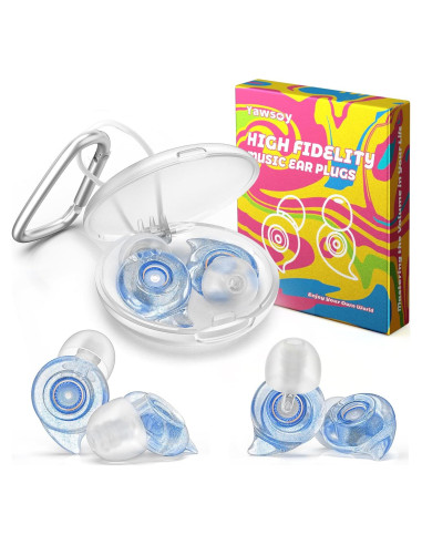 Tapones para Oídos Yawsoy C12 Alta Fidelidad Azul - 2 Pares