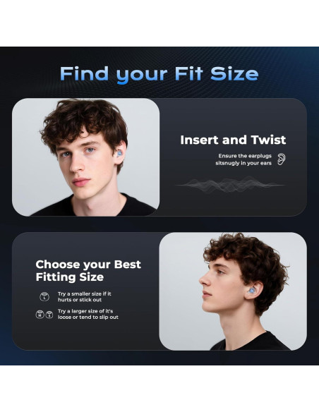 Tapones para Oídos Yawsoy C12 Alta Fidelidad Azul - 2 Pares