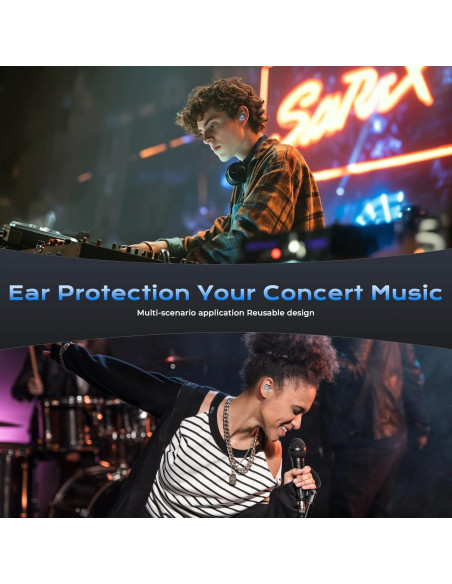 Tapones para Oídos Yawsoy C12 Alta Fidelidad Azul - 2 Pares