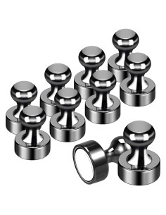 Imanes de Refrigerador GOOZADA 10 Paquete Neodimio Negro
