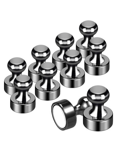 Imanes de Refrigerador GOOZADA 10 Paquete Neodimio Negro
