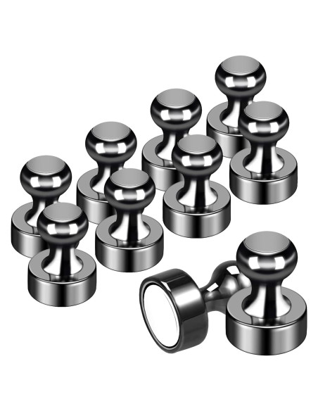 Imanes de Refrigerador GOOZADA 10 Paquete Neodimio Negro