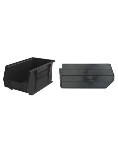 Contenedor de Almacenamiento Apilable Akro-Mils 30240 Negro - Paquete de 12