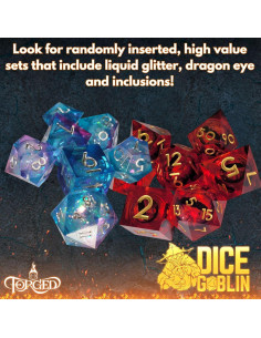 Juego de Dados Misterioso Goblin Forged Dice Co. - 7 Dados RPG 2