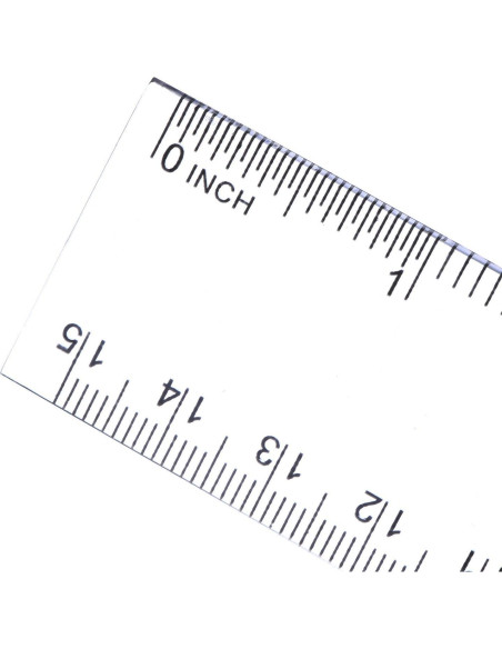 Paquete de 2 Reglas de Plástico EBOOT Transparentes 15 cm
