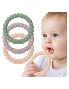 3 Pack Mordedores de Anillo para Bebés - Silicona Grado Alimenticio