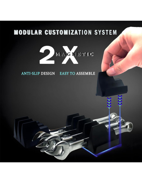 Organizador Magnético de Llaves ISFQERON 12 Pcs Negro Organizador Magnético de Llaves ISFQERON 12 Pcs Negro