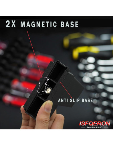 Organizador Magnético de Llaves ISFQERON 12 Pcs Negro