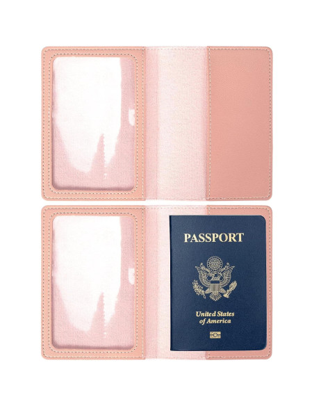 2 Fundas de Pasaporte y Tarjeta de Vacuna Arouselove PU