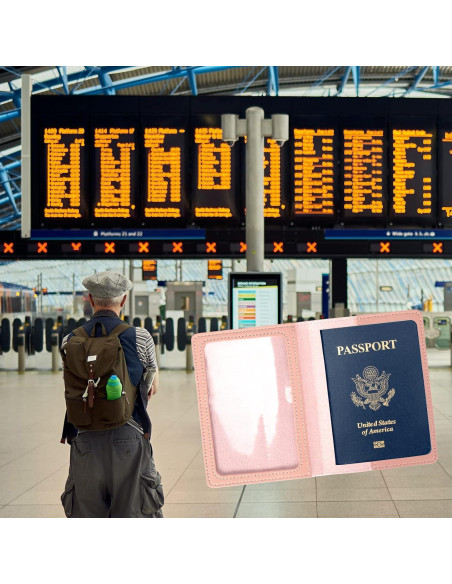 2 Fundas de Pasaporte y Tarjeta de Vacuna Arouselove PU