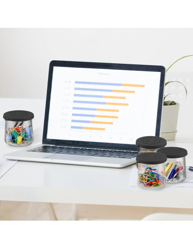 Tapas de Silicona para Tarros de Yogur Oui 5 Oz - Volcanoes Club - 12 Piezas Negras