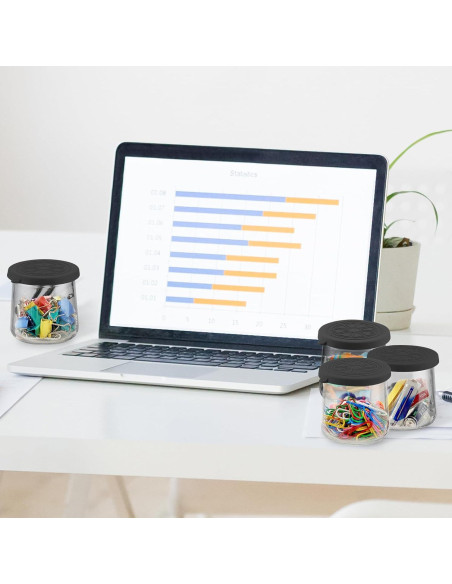 Tapas de Silicona para Tarros de Yogur Oui 5 Oz - Volcanoes Club - 12 Piezas Negras Tapas de Silicona para Tarros de Yogur Oui 5 Oz - Volcanoes Club - 12 Piezas Negras