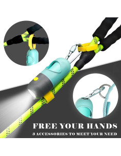 Dispensador de bolsas de caca de perro YUCHIYA con linterna LED 2
