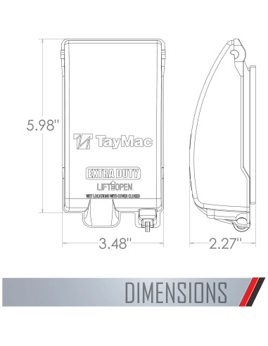 Cubierta de Salida Eléctrica Impermeable TayMac MX4280WH 1 Gang