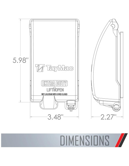 Cubierta de Salida Eléctrica Impermeable TayMac MX4280WH 1 Gang
