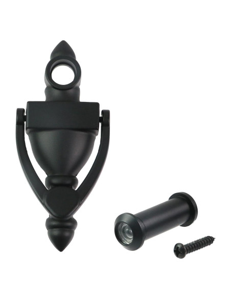 Agujero de puerta y mirador Antrader 160 negro mate