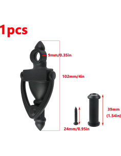 Agujero de puerta y mirador Antrader 160 negro mate 2