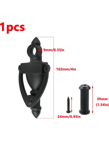 Agujero de puerta y mirador Antrader 160 negro mate