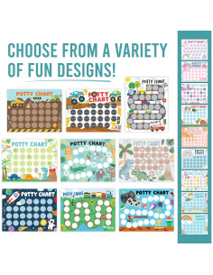 Gráfico de Entrenamiento para el Baño Hadley Designs Dinosaurio 21.6x27.9 cm 2